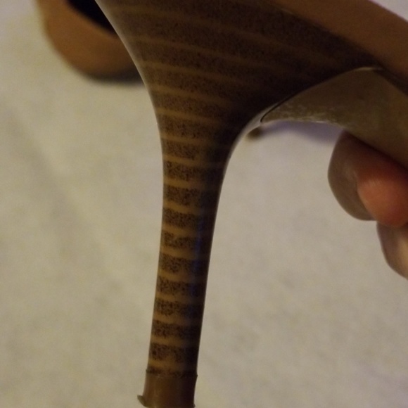 👣VINTAGE Mossimo Leather Heeled Slides - Picture 8 of 8